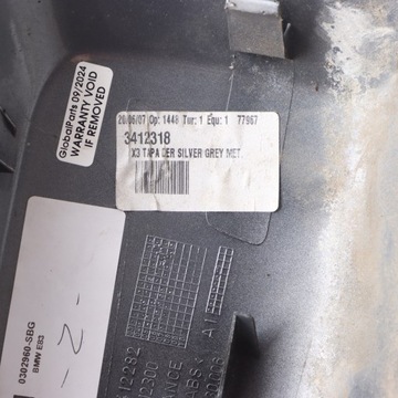 BMW X3 E83 Крышка корпуса зеркала правая, серебристая 0302960