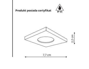 Встраиваемый светильник Lagos GU10 квадратный черный IP65