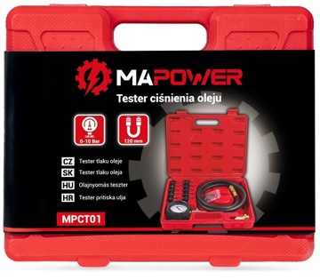 МАНОМЕТР ДЛЯ ИЗМЕРЕНИЯ ДАВЛЕНИЯ МАСЛА ДЛЯ ИЗМЕРЕНИЯ 10 АДАПТЕРОВ