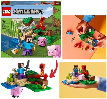 LEGO MINECRAFT Zasadzka Creepera 21177 LEGO Oryginalne
