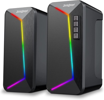 GŁOŚNIKI STEREO RGB # SOULION R40 # BLUETOOTH 5.3 # 2 x 5W