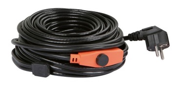 Kabel grzewczy do rur z termostatem, 12 m, 192 W