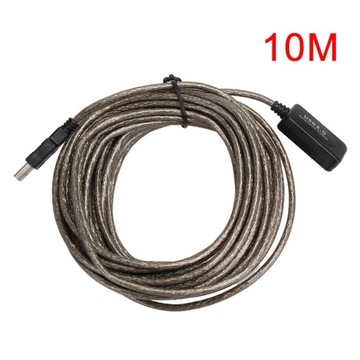 PRZEDŁUŻACZ 10M SZARY USB 2.0 AKTYWNY KABEL PRZEDŁUŻKA