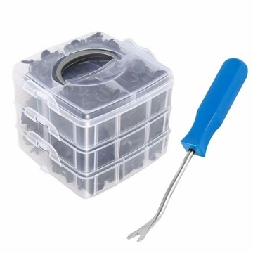 НАБОР ЗАЖИМОВ, ШПИЛЬКОВ, АВТОМОБИЛЬНЫХ ЗАЖИМОВ ДЛЯ ОБИВКИ АВТОМОБИЛЯ 625 + СЪЕМНИК