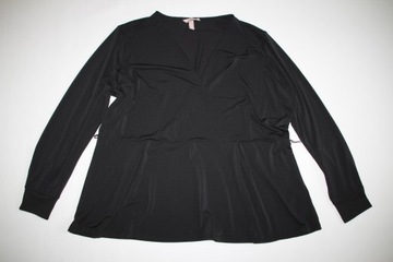 H&M~CZARNA KOPERTOWA BLUZKA ~2XL