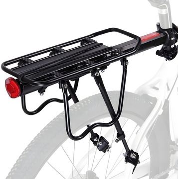 BAGAŻNIK ROWEROWY TYLNY ALUMINIOWY WYTRZYMAŁY 50KG UNIWERSALNY XXL SOLIDNY