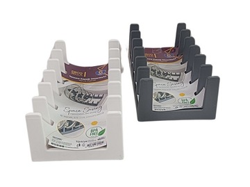 STOJAK ORGANIZER NA POKRYWKI TALERZE PODSTAWKA DO PRZECHOWYWANIA PRZEGRODA