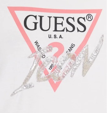GUESS T-Shirt Icon W3GI46 I3Z14 Biały Regular M