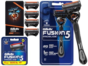 MASZYNKA DO GOLENIA GILLETTE FUSION 5 PROGLIDE FLEXBALL + 4 OSTRZA PROGLIDE
