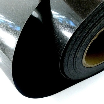 Folia Termotransferowa Flex 100x50 na metry Czarna Brokatowa