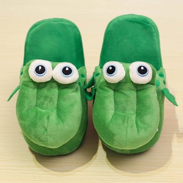 Krokodyl bawełniane kapcie domowe bawełniane buty Cartoon Fuzzy Mouth 40 do 43