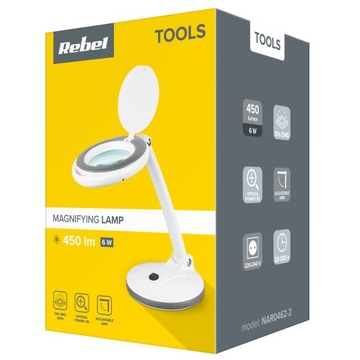 LAMPA KOSMETYCZNA DERMATOLOGICZNA Z LUPĄ 5D 30 SMD