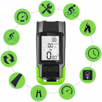 МОЩНАЯ ВЕЛОСИПЕДНАЯ ЛАМПА ПЕРЕДНЯЯ и ЗАДНЯЯ Комплект беспроводного счетчика звонков