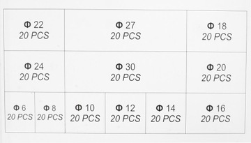 ШАЙБЫ МЕТРИЧЕСКИЕ ДЛЯ СЛИВНЫХ ПРОБОК НАБОР ШАЙБ М6-30 240 ШТ.
