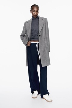 ZARA 36 S NOWY szary WEŁNA klasyczny ponadczasowy