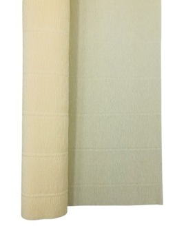 Krepina włoska bibuła 603 white cream biały krem