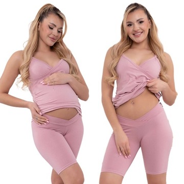 FORMOMMY LEGGINSY CIĄŻOWE GETRY SPODNIE KOLARKI Z NISKIM STANEM M