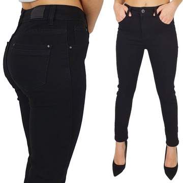 #KLASYCZNE DAMSKIE SPODNIE WYSZCZUPLAJĄCE Black#