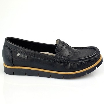 Nessi 76506 765 черные мокасины, лицевая кожа, 39