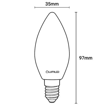 Светодиодная лампа СВЕЧА FIL E14 7Вт = 60Вт 4000K LUMILED