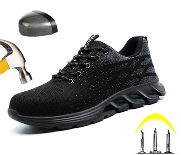 MĘSKIE LEKKIE BUTY ROBOCZE Z NOSKIEM BHP SPORTOWE PÓŁBUTY r.45