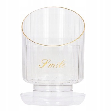 Przezroczysty uchwyt na pędzle do makijażu obrotowy wodoodporny pyłoszczeln