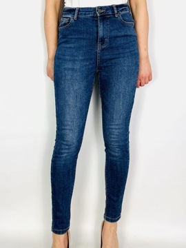Jeansowe elastyczne spodnie rurki L 40 Denim Co.