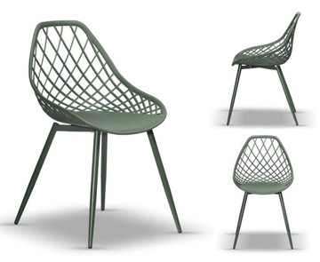 пластиковые стулья для террасы, сада, прочные и долговечные CHICO олива