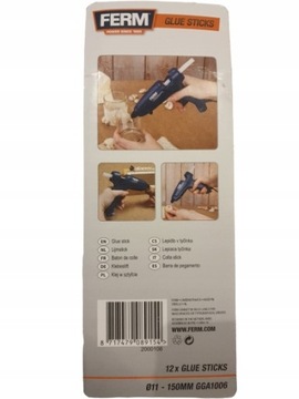 КАРТРИДЖИ ДЛЯ ГОРЯЧЕГО КЛЕЕВОГО ПИСТОЛЕТА 11мм 12ШТ FERM