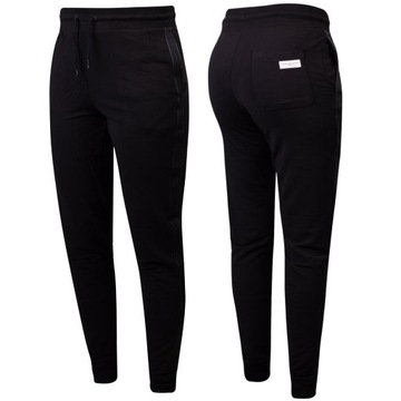 TOMMY HILFIGER SPODNIE DAMSKIE DRESOWE CUFFED TRACK PANT CZARNE r.S