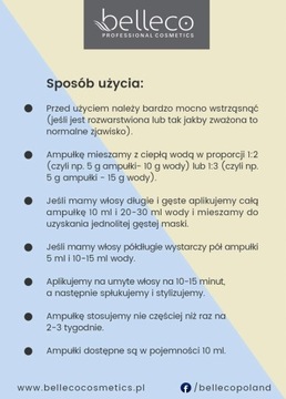 BELLECO AMPUŁKA HIDRATATION BLUE REGENERACJA 10 ML