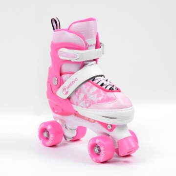 Детские регулируемые роликовые коньки MADIVO розовые 34-37