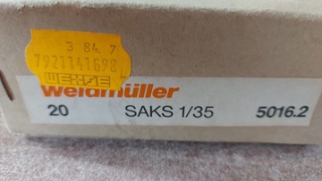 Разъем Weidmüller SAKS 1/35/G20 0501620000 1 шт.