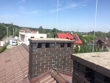 Uchwyt Odgromowy Podpora Zwodu Drutu Do Ściany Komina 5 cm ANTRACYT Ocynk