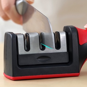 ТОЧИЛКА ДЛЯ ЗАТОЧКИ КУХОННЫХ НОЖЕЙ ТРЕХФАЗНАЯ РУЧНАЯ ЗАТОЧКА 3в1