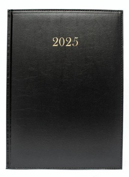 Kalendarz 2025 TERMINARZ A4 tygodniowy z Notesem czarny 2025