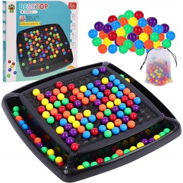 GRA LOGICZNA RODZINNA PLANSZOWA KOLOROWE KULKI UKŁADANKA