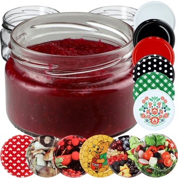 20x БАНКА 250мл СТЕКЛА ДЛЯ ПРИГОТОВЛЕНИЯ ВАРЕНЬЕ МЕДОВОЕ + КРЫШКИ FI82