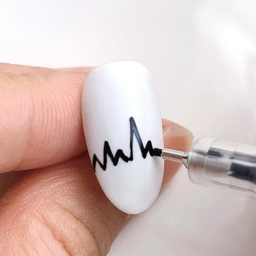 2x ручка для граффити для дизайна ногтей, кисть для подводки для точечной живописи