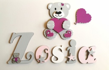 Большой плюшевый мишка 25см с сердцем и воздушным шариком