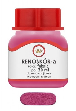 RENOSKÓR FARBA LAKIER DO SKÓRY FUKSJA