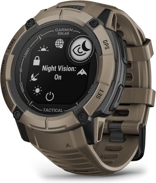 Smartwatch Garmin Instinct 2X Solar Tactical brązowy Garmin Pay