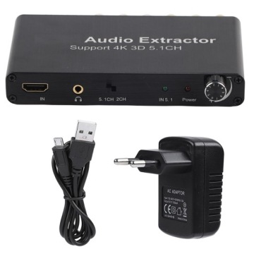 EXTRACTOR AUDIO Z HDMI Z OBSŁUGĄ 4K 3D 5.1 KANAŁÓW EKSTRAKTOR