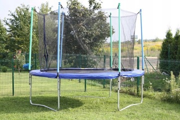 TRAMPOLINA OGRODOWA ATLAS SPORT 252 cm 8FT SIATKA 180 CM DRABINKA