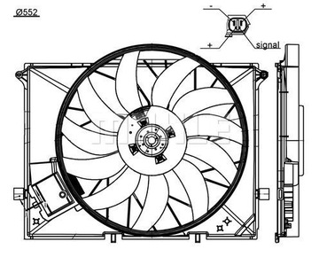 MAHLE VENTILÁTOR CHLADIČŮ Z POUZDRO MERCEDES S C215 W220 SL R129