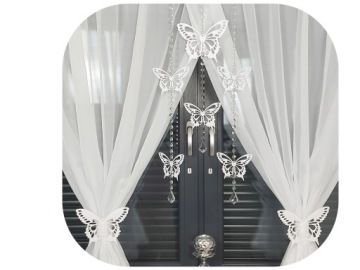 ПАННО С АЖУРНЫМ ДЕКОРОМ БАБОЧКА 60х115 ГИРЛАНДА ГЛАМУР СТЕКЛЯННЫЕ КРИСТАЛЛЫ