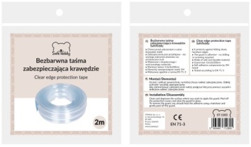 Прозрачная лента, защищающая края мебели 2м SafeTeddy