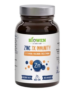 Cynk 3X Immunity Bezglutenowy 100 Kapsułek - Hempking (Biowen)