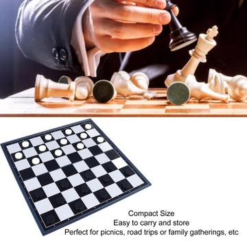 Набор магнитных шахмат 3 в 1, портативная складная пластиковая шахматная доска в