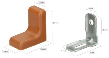 КОМАНДОРЕК МЕТАЛЛИЧЕСКИЙ УГЛОВОЙ КРОНШТЕЙН С КРЫШКОЙ ОРЕХ